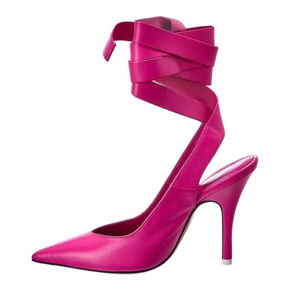 The Attico Venus Leather Slingback Pump, Pink - Picture 2 of 5